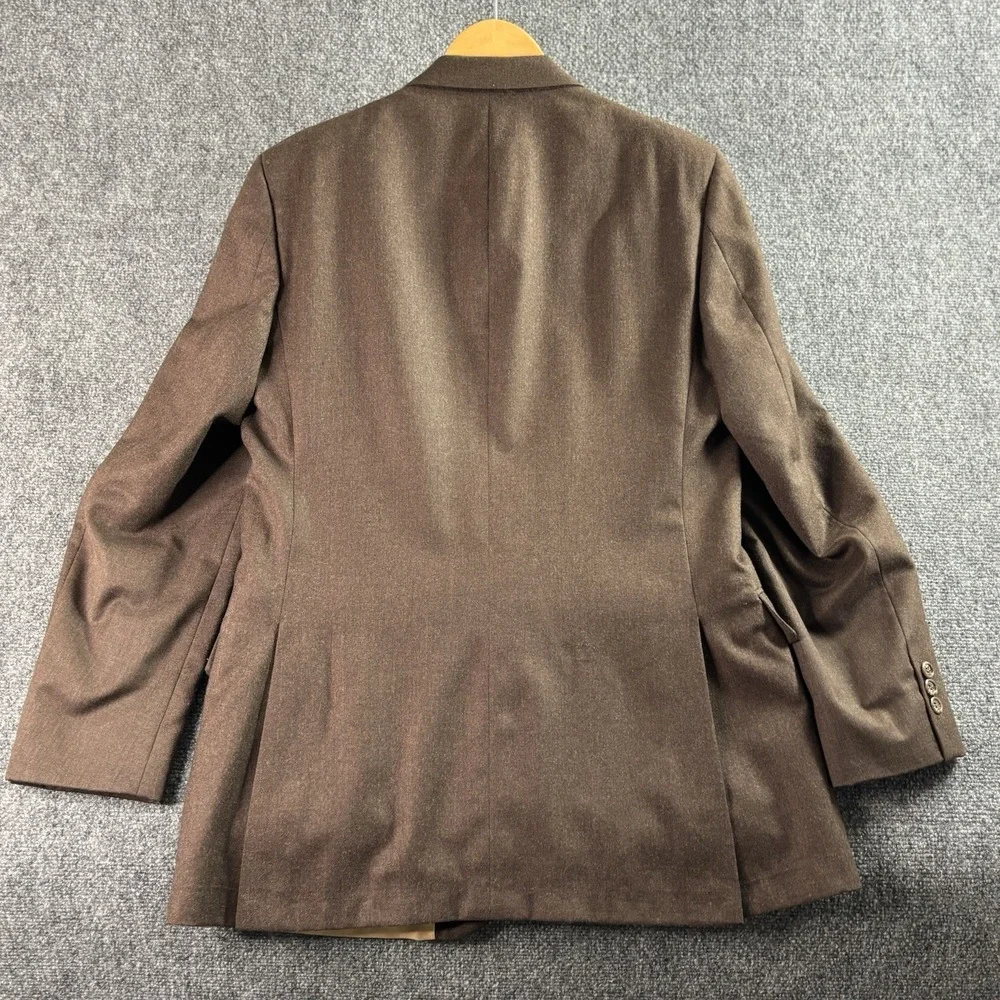 VTG 1970's Pierre Cardin Tweed Wool Blazer & Vest Brown- Leather Buttons